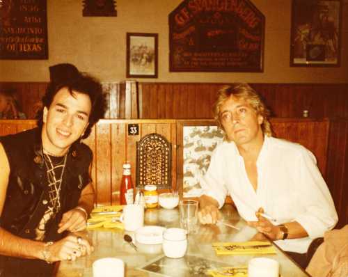 [Jeremiah with Mick Ronson in London]